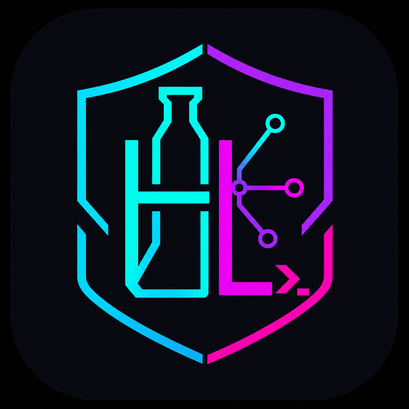 HarneesLab neon shield logo